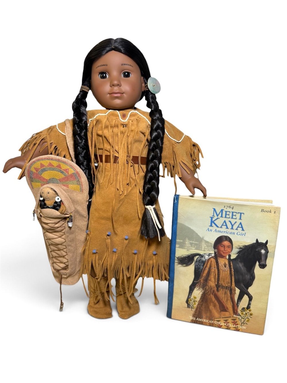 Pleasant Company American Girl Kaya Doll with Papoose, Outfit & Meet Kaya Book